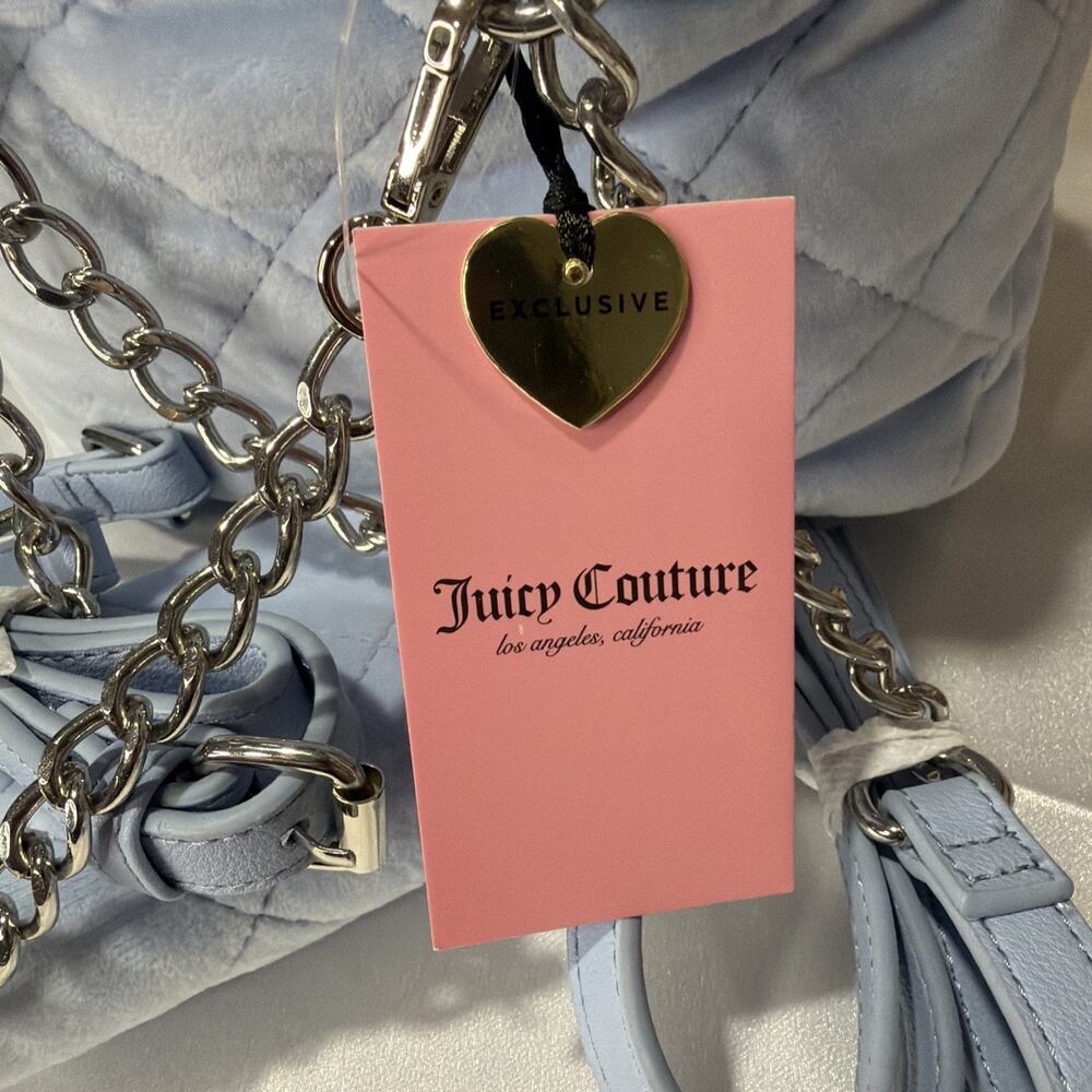 JUICY COUTURE 2IN1 Backpack NWT Baby Backpack With Coin Purse/Blue - Picture 9 of 11